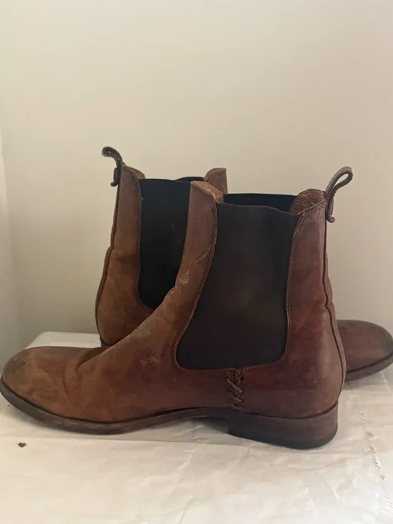 Frye Melissa Chelsea Boots in Cognac Leather Size 8.5 - Picture 11 of 16